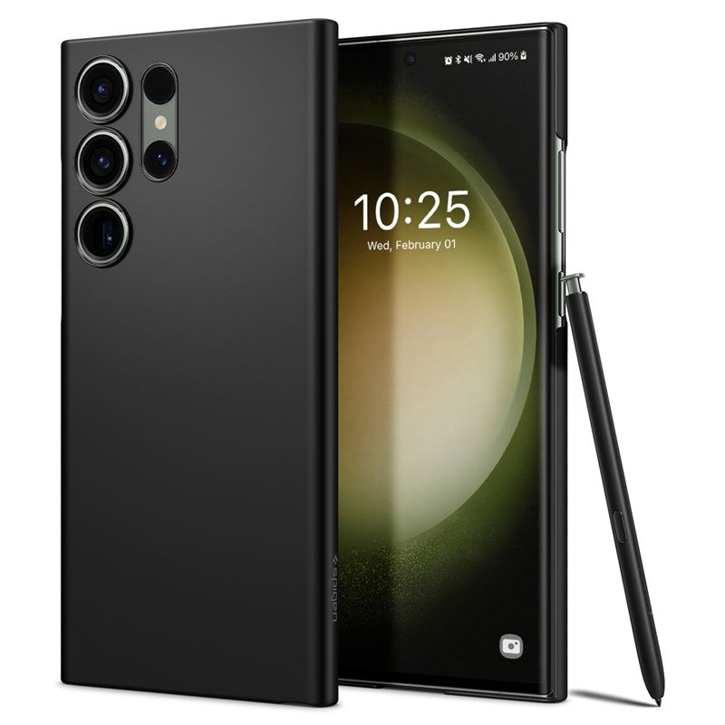 Mbështjellës për Samsung Galaxy S23 Ultra Spigen Air Skin, i zi