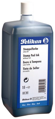 Bojë për vula Pelikan Stamp Pad Ink Without Oil, 1L, blu