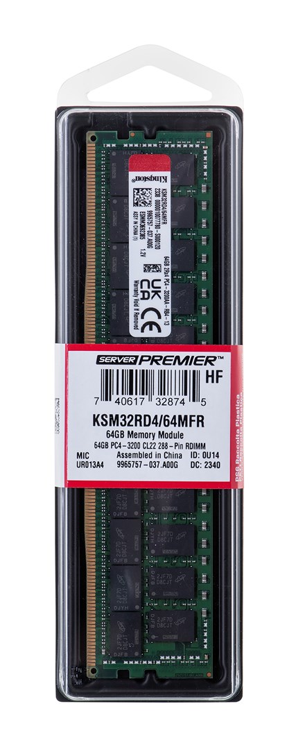 Memorie për server Kingston Server Premier, 64GB, 3200MT/s, DDR4 ECC