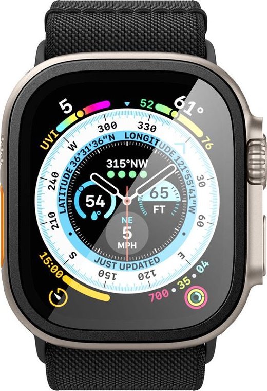Xајм за заштита Spigen Glass tR Slim Pro, за Apple Watch Ultra 2 Ultra 49mm, 1 парче, црна