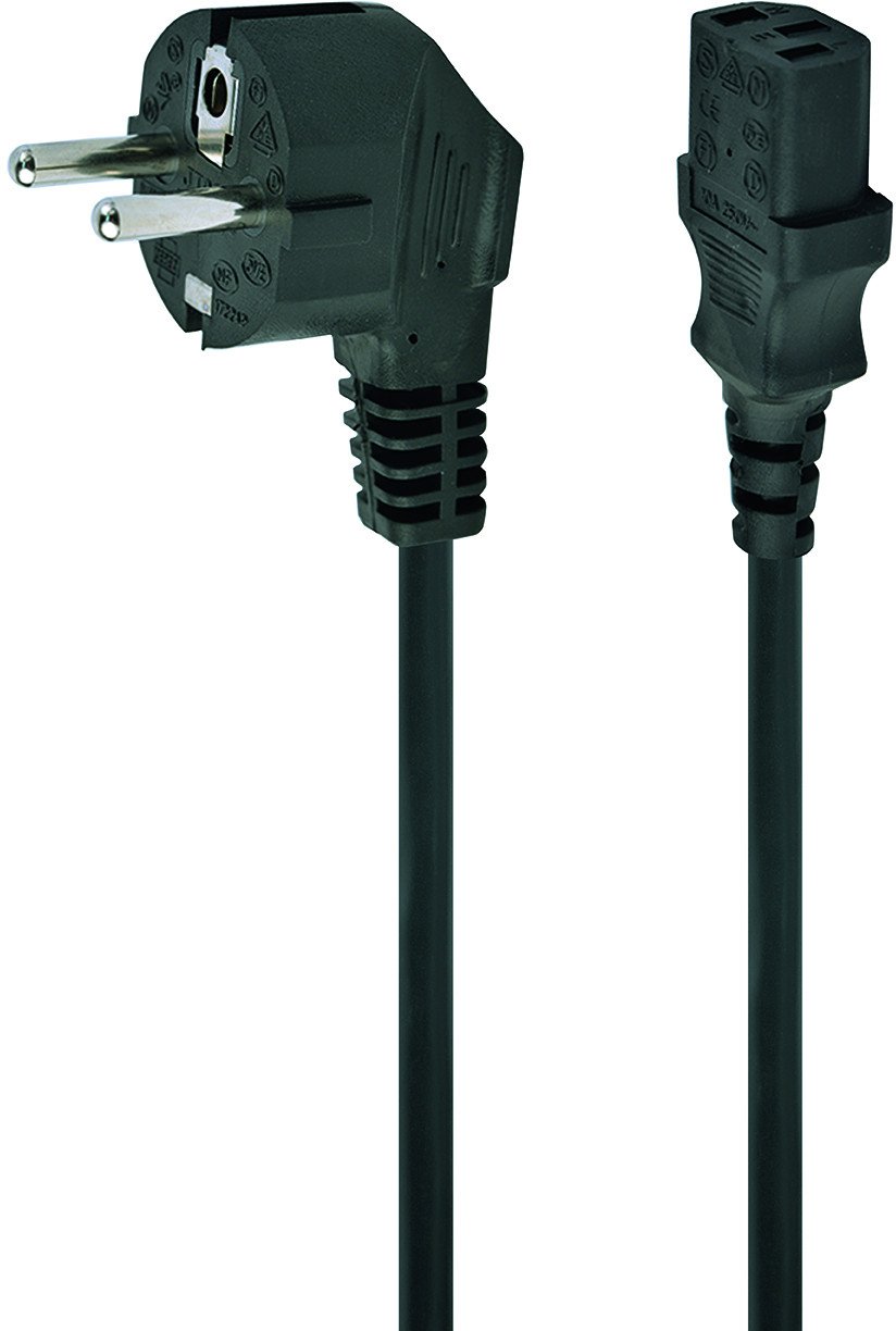 Кабел за струја Gembird Power Cable C13, 1m, штекер Schuko, црн