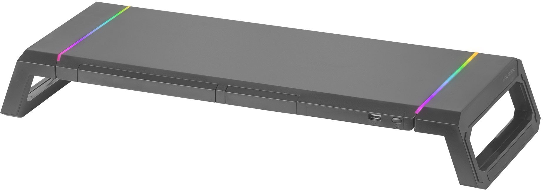 Mbajtëse monitori Mars Gaming MGS-ONE, Chroma RGB, madhësi e rregullueshme, e zezë