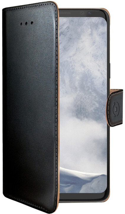 Mbrojtëse CELLY Wally për Samsung Galaxy S9 Plus, lëkurë PU, e zezë