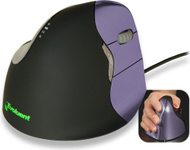 Maus Evoluent VerticalMouse, me kabllo, USB, i zi dhe vjollcë