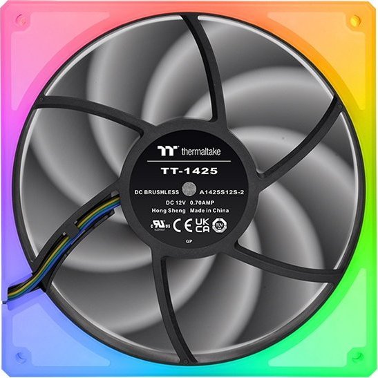 Ventilatorë PC Thermaltake ToughFan 14 RGB, set 3x140mm, me hub, të bardhë