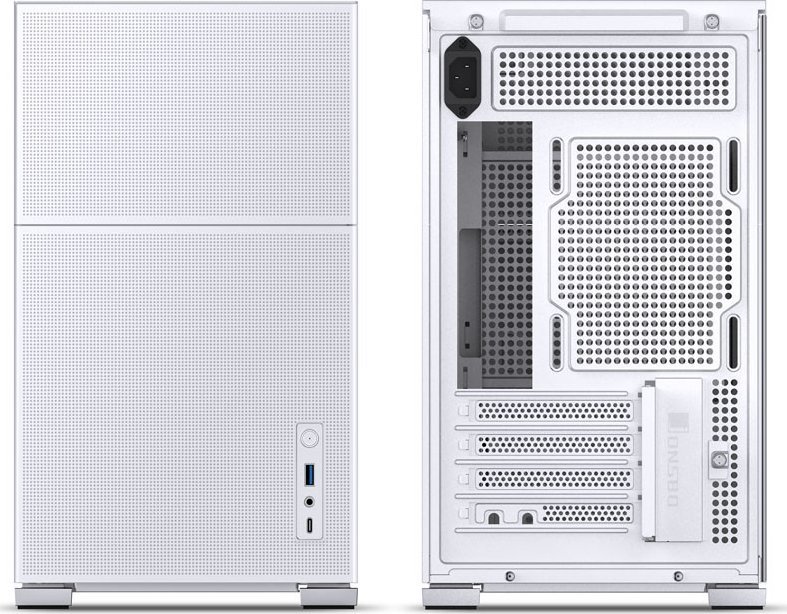Куќиште за компјутер Jonsbo D31 Mesh, Micro ATX, стаклен панел, бела