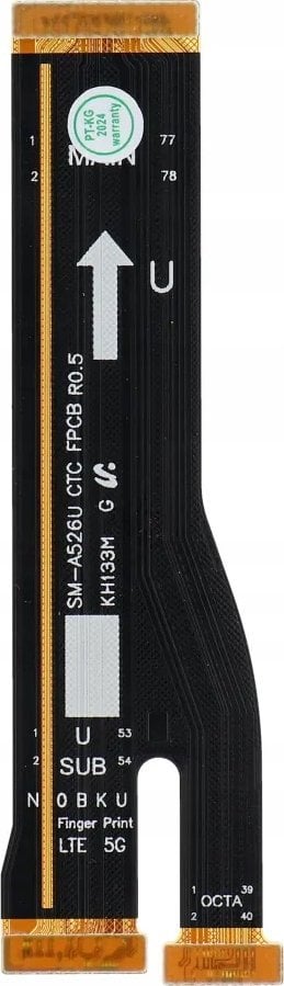 Kabllo fleksibël OEM për pllakë amë Samsung A52s, pjesë këmbimi, e zezë