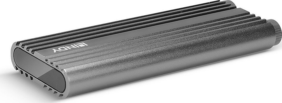 Kuti eksternale SSD Lindy 43318, M.2 në USB Type C, 20 Gbit/s, ngjyrë argjendi