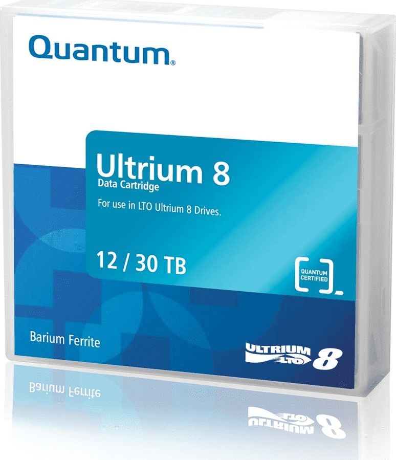 Kasetë ruajtjeje Quantum LTO-8 Ultrium, 12TB native, 30TB të kompresuar