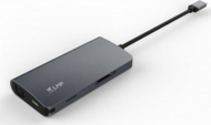 Dock USB C për laptop LMP 15954, USB 3.2 Gen 2, HDMI dhe Ethernet, argjendtë