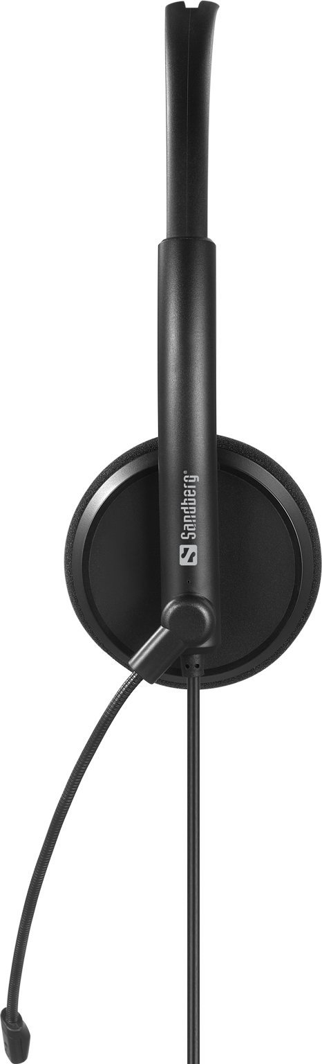 Kufje zyre Sandberg USB-C Office Headset, me mikrofon, kontroll volum, të zeza