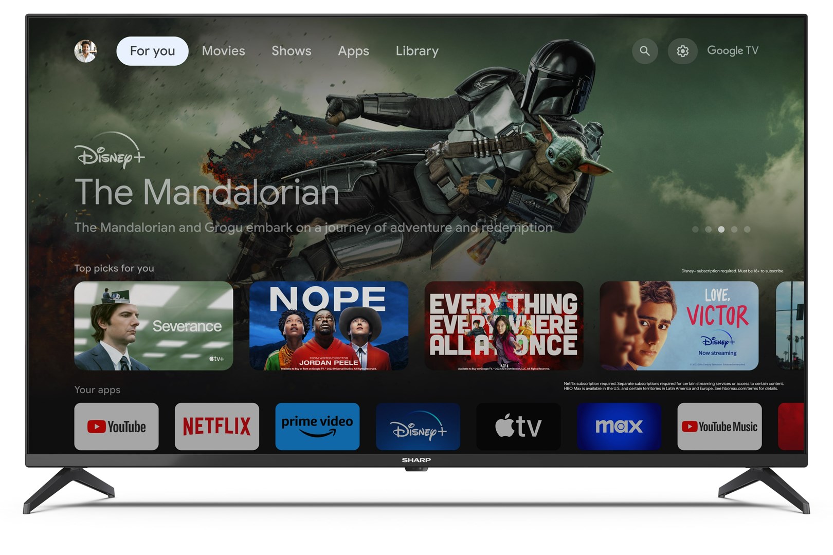 Televizor Sharp 43GL4260E, 43", 4K Ultra HD, LED, Google TV, i zi