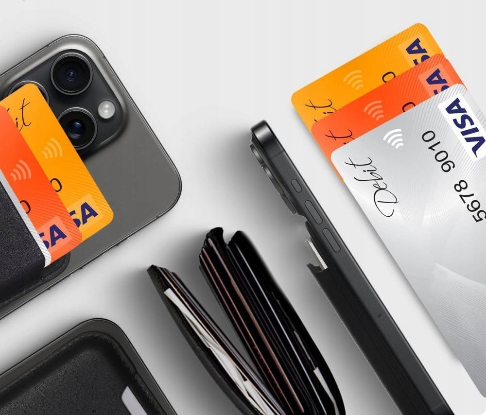 Mbajtëse kartash Tech-Protect MagWallet, magnetike MagSafe, deri 3 karta, karbon