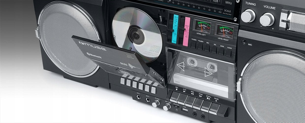 Радио касетофон Muse M380GB, CD USB MP3, Блутут, црн