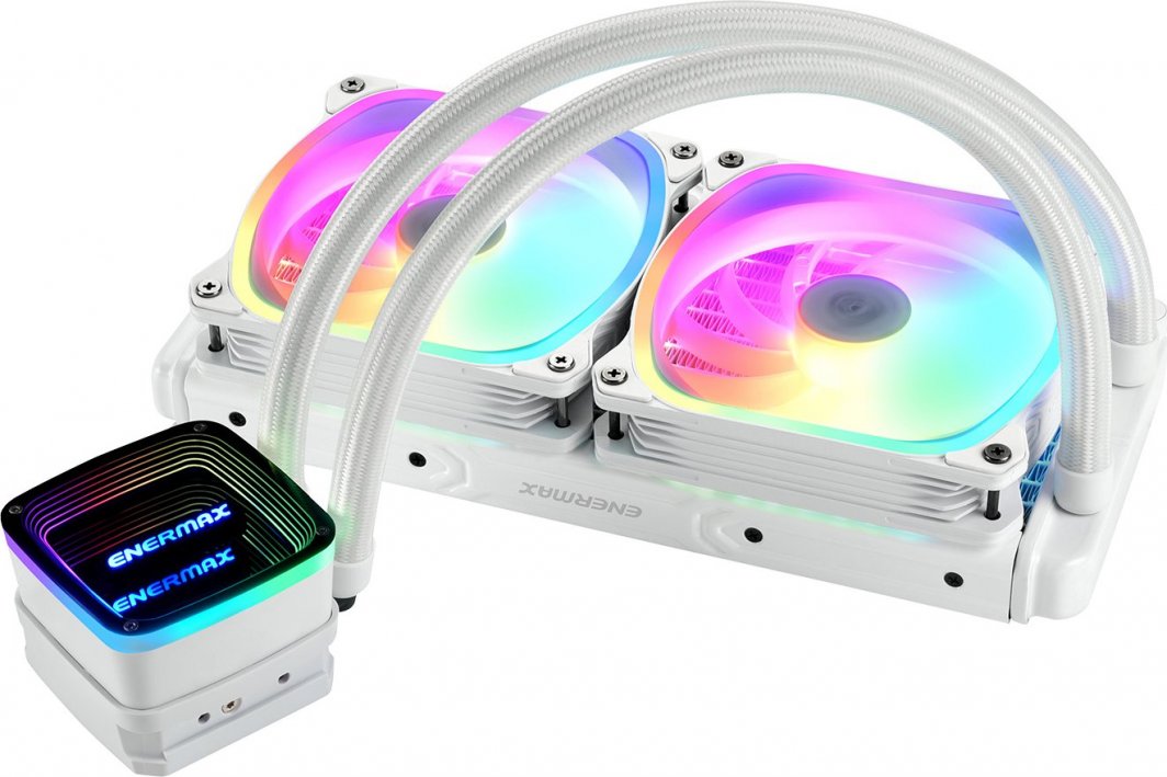 Ftohës uji për CPU Enermax AquaFusion ADV 240, 240mm, RGB, i bardhë