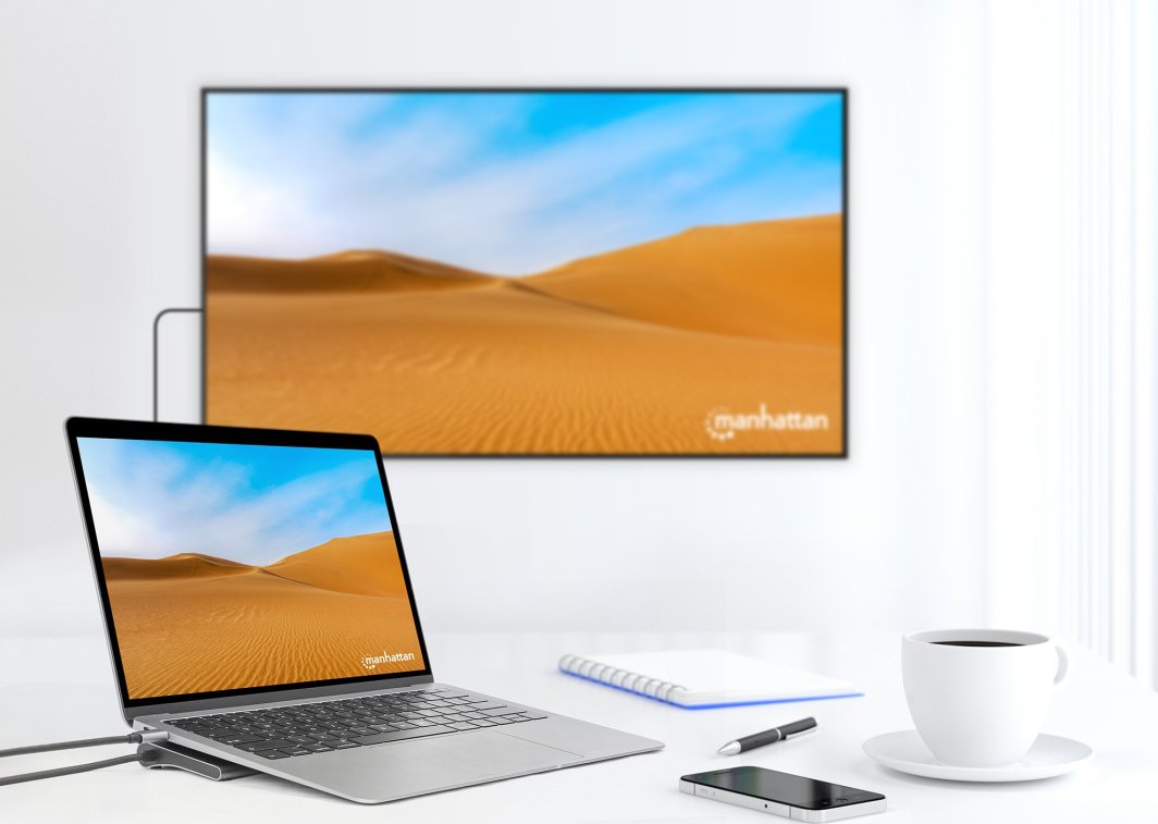 Dock USB C Manhattan 12 në 1, 3x 4K, Power Delivery 100W, gri