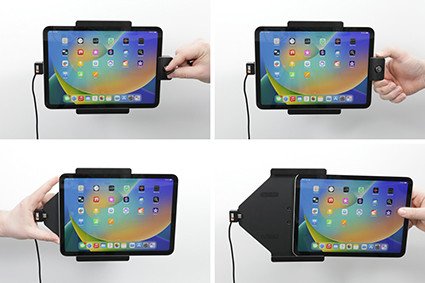 Mbajtës aktiv për tablet Brodit, për iPad 10th Gen, me kyç, i zi