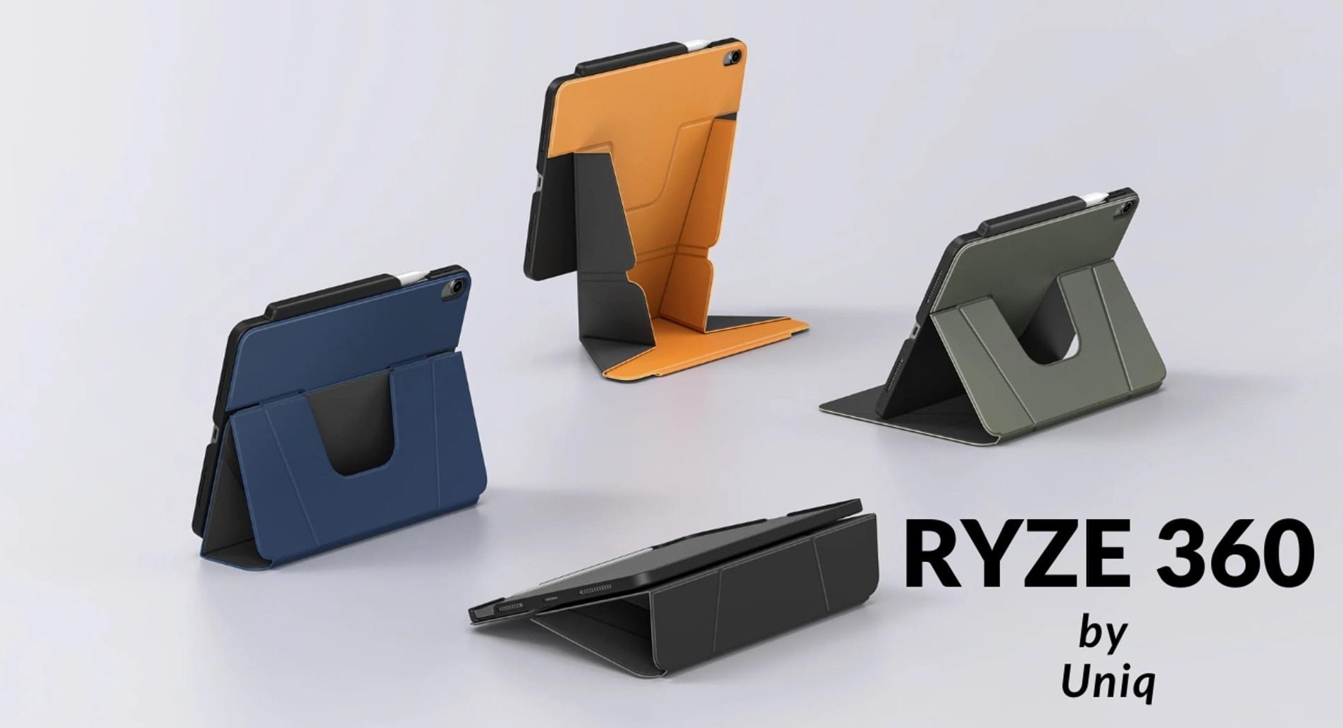 Mbrojtëse tablet Uniq Ryze 360 për iPad Air 11" 2024, qëndrim 360°, me mbajtëse Apple Pencil, jeshile