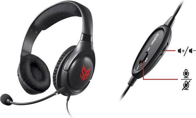 Kufje Creative Sound Blaster Blaze (70GH032000000), të zeza