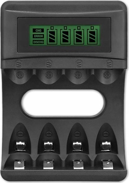 Karikues baterish Qoltec Charger, Ni-MH Ni-Cd AA AAA, 1800mA, i zi