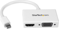 Përshtatës AV StarTech DisplayPort Mini - HDMI - D-Sub (VGA), i bardhë Përshtatës AV StarTech DisplayPort Mini - HDMI - D-Sub (VGA), i bardhë