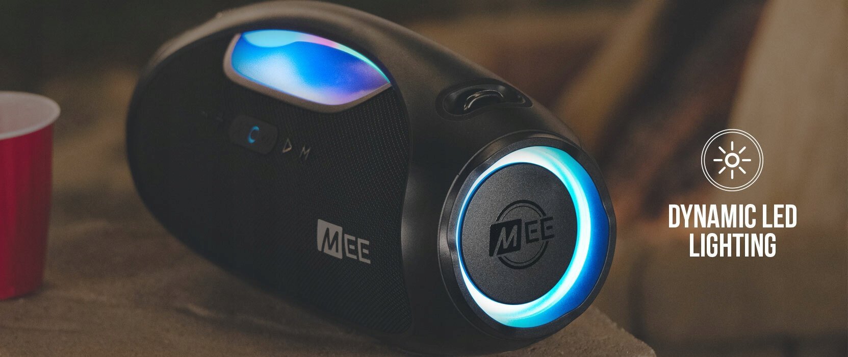 Kutëzë Bluetooth Mee Audio PartySPKR XL, wireless, LED, e zezë