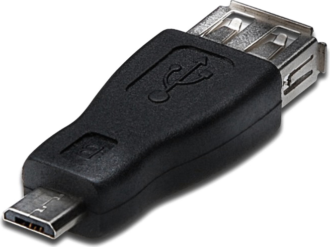 Përshtatës Akyga microUSB - USB type A, i zi