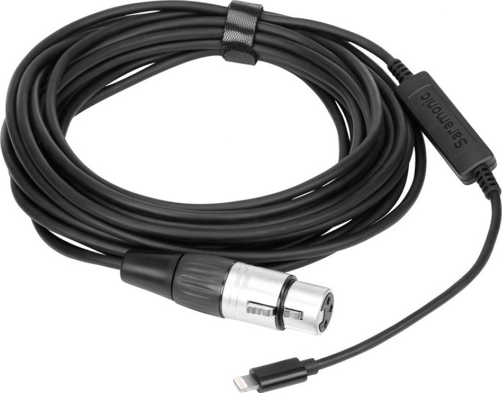 Kabllo mikrofonike Saramonic LC-XLR, XLR femër në Lightning, 6m, e zezë