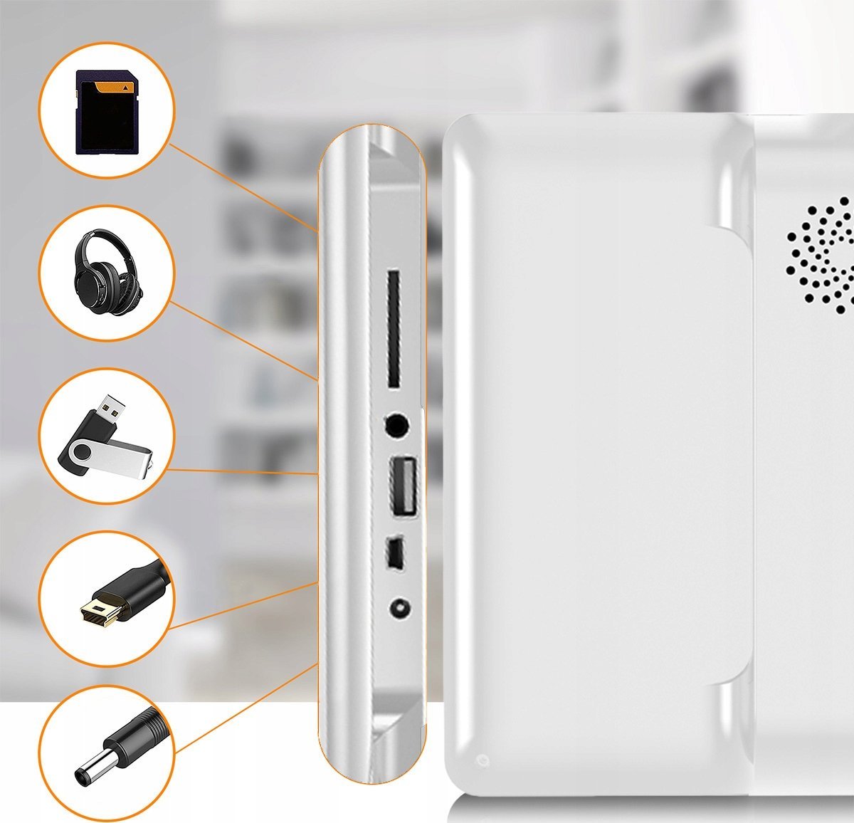 Дигитална рамка Kodak RCF-106H, WiFi, бела