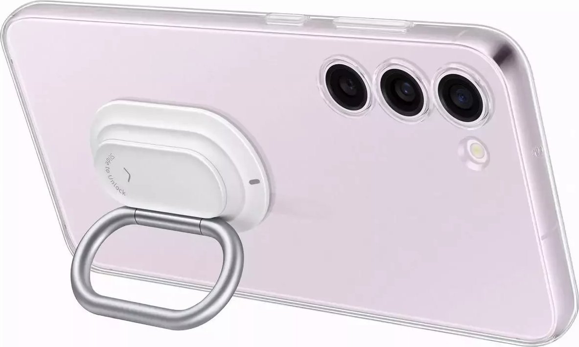 Futrollë Samsung Clear Gadget Case për Galaxy S23 Plus, me holder unaze, transparente