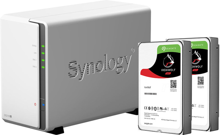 NAS Synology DS218j DiskStation 2x4TB, i hirtë
