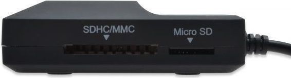 HubEdnet Micro USB OTG USB и читач на мемориски картички USB 2.0 Hub, црна боја