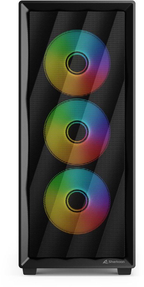 Kasa PC Sharkoon VK4 ARGB, mid tower, xham i temperuar, e zezë