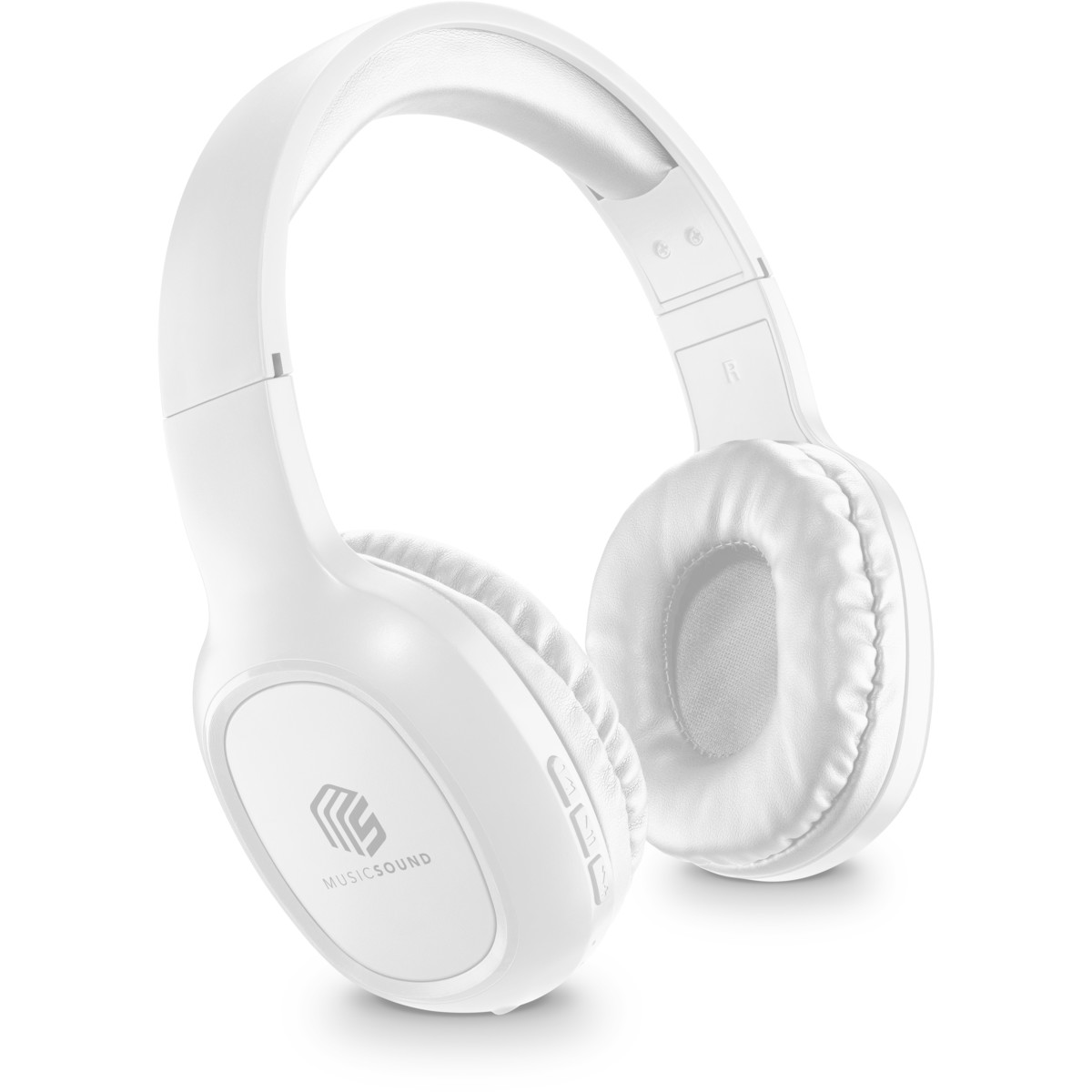 Kufje Cellularline Music Sound Basic BTHEADBBASICMSW, wireless, të bardha