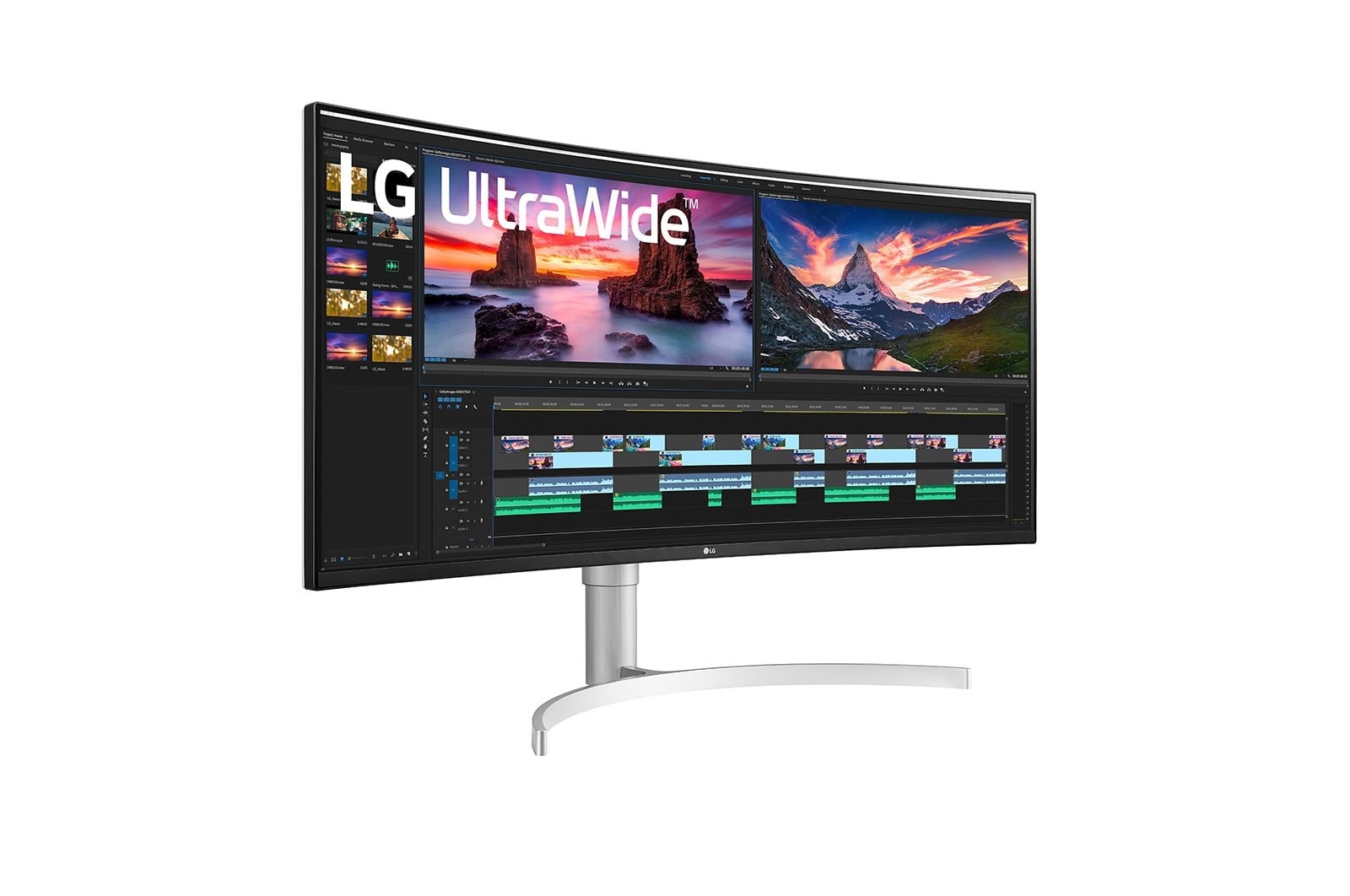 Monitor LG 38WN95CP-W, 38", UW4K, IPS, 144Hz, i bardhë