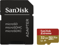Kartë memorje MicroSDHC SanDisk Extreme 32 GB, Class 10, UHS-I/U3, e zezë
