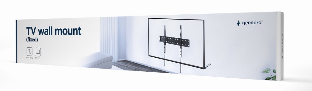 Mbajtëse muri për TV Gembird WM-70F-01, 37-70", VESA 600x400, e zezë