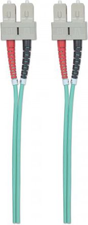 Kabllo fibër optike Intellinet OM3, SC SC Duplex, 2m, jeshile