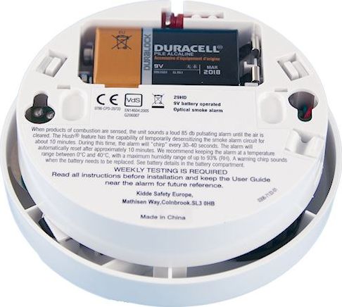 Alarm tymi Kidde 29HDRB 29HD, optik, me bateri, i bardhë