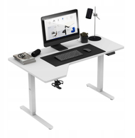 Tavolinë elektrike Mark Adler Leader 9.1, lartësi e rregullueshme, USB A dhe USB C, e bardhë