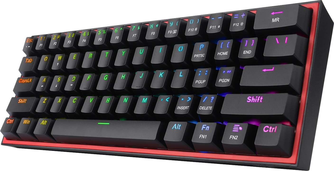 Tastierë mekanike Redragon K617 Fizz, RGB, kompakte, e zezë