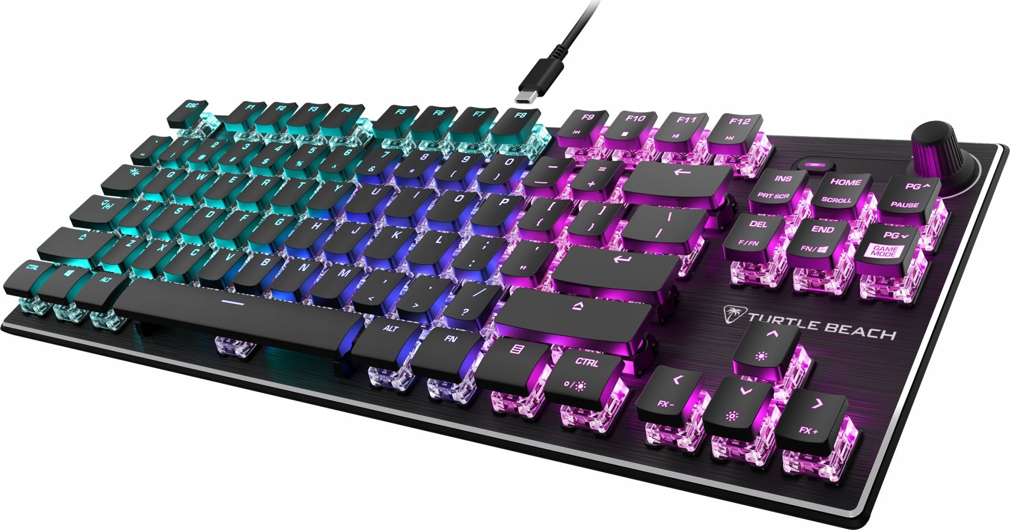 Tastierë gaming Turtle Beach Vulcan Tenkeyless, mekanike lineare, me ndriçim të pasëm, e zezë