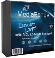 Комплет DVD+R MediaRange (MR465), 8,5GB, 5 парчиња