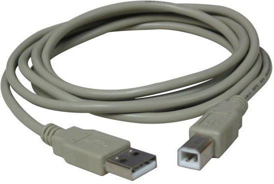 Kabllo USB Logo, USB-A në USB-B, 1.8 m, e hirtë