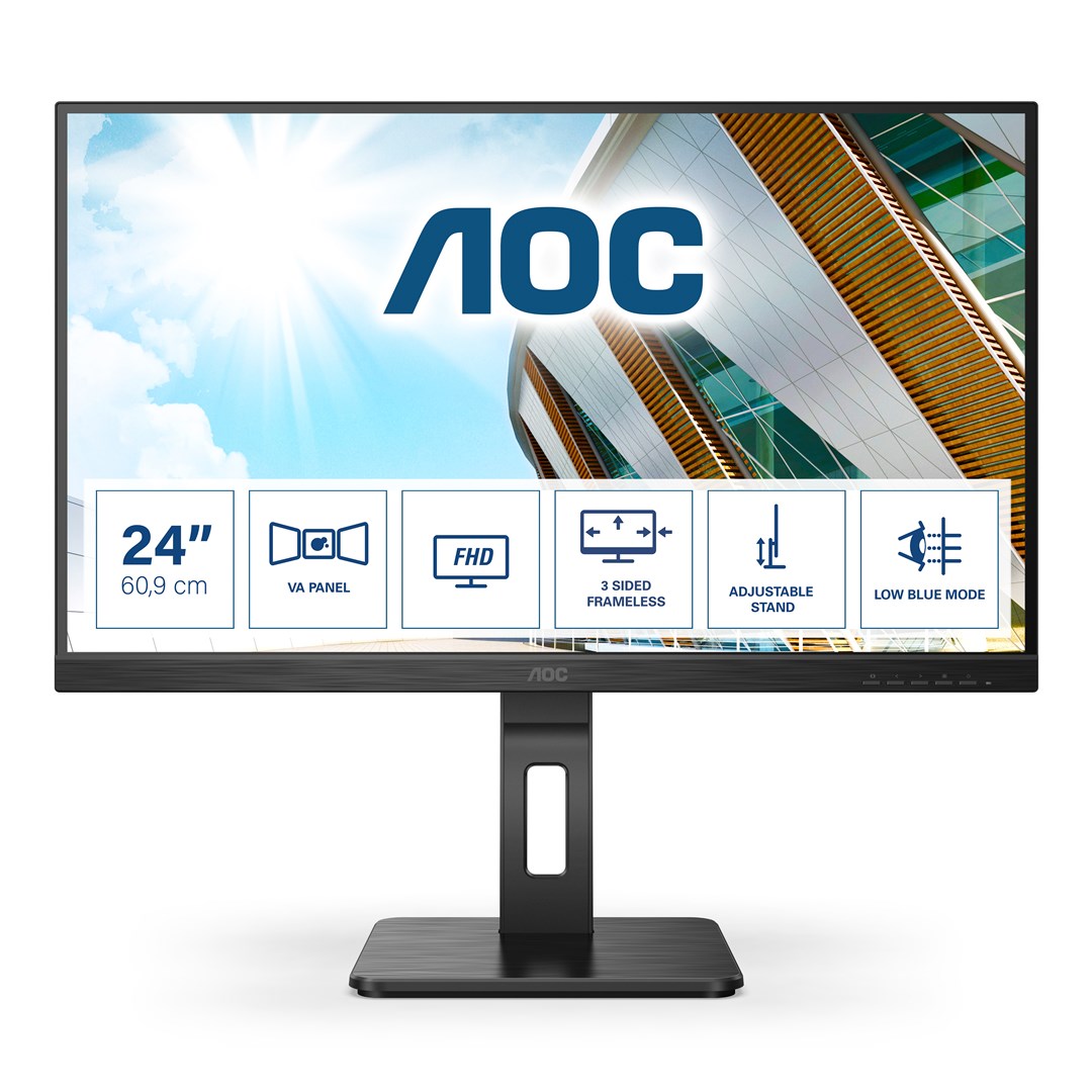 Monitor AOC P2 24P2QM, 23.8", 1920 x 1080, 75 Hz, i zi