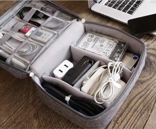 Organizues kabllosh Trizand 23172, i papërshkueshëm nga uji, me dorezë, gri