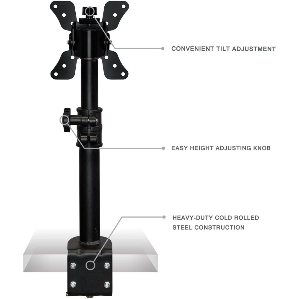 Mbajtëse tavoline për monitor Techly, 13"-30", VESA 100x100, e zezë
