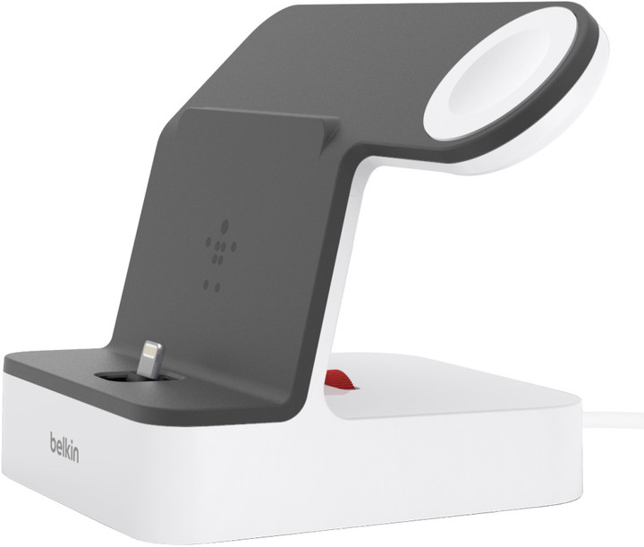 Mbajtëse karikuese Belkin për orë Apple dhe iPhone 8/8 + / X / Xs / XsMax / Xr, e bardhë
