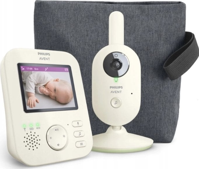 Бејби монитор Philips AVENT Advanced SCD882/26, екран во боја, видео со двонасочна комуникација, бел