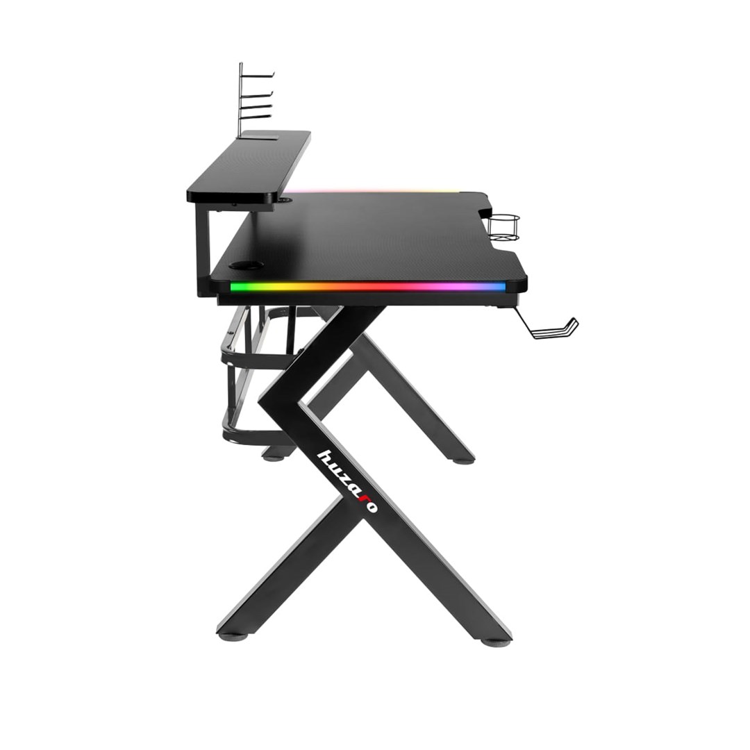 Tavolinë lojërash Huzaro Hero 5.0, 120x60 cm, 25 mm, RGB LED, e zezë